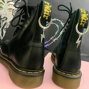 *NEW - Set of 2* Lightning Bolt Boot Charms Buckle Goth Punk - Doc Martens